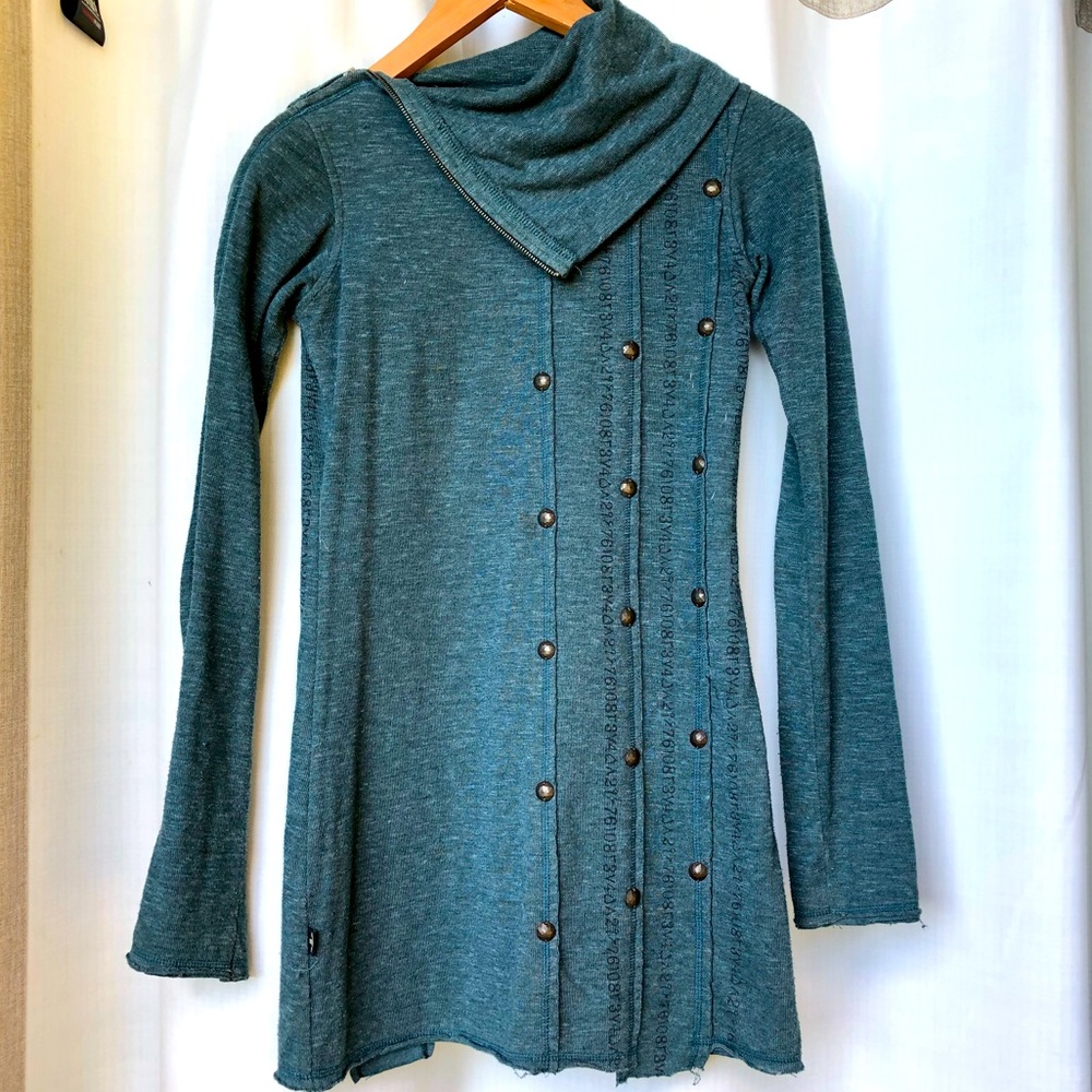 Psylo Streetwear Alt Asymmetrical Studded Sweater